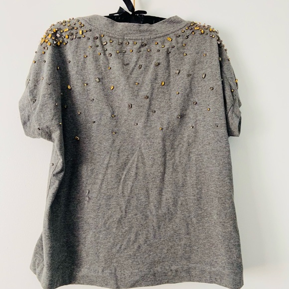 Gem Embellished Studded Short Sleeve Top - Picture 5 of 7